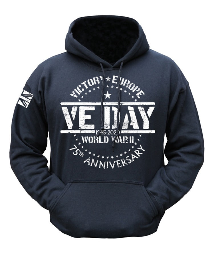 Kombat UK VE Day Hoodie - Black - END OF LINE