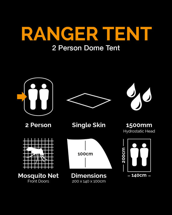 Kombat UK Ranger Tent - BTP (2 Person, Single Skin)