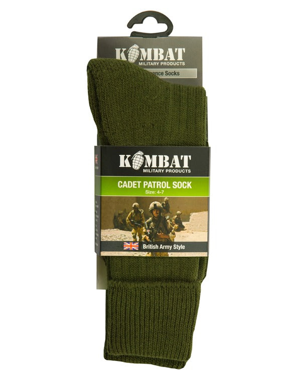 Kombat UK Cadet Socks (Size 4-7)- Olive Green