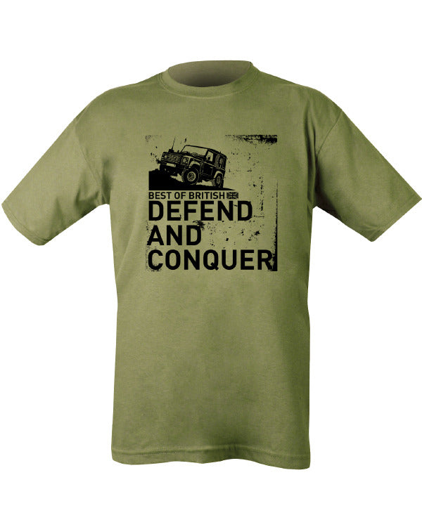 Kombat UK Defend and Conquer T-shirt - Olive Green