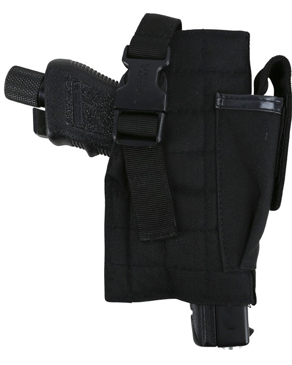 Kombat UK Molle Gun Holster with Mag Pouch - Black