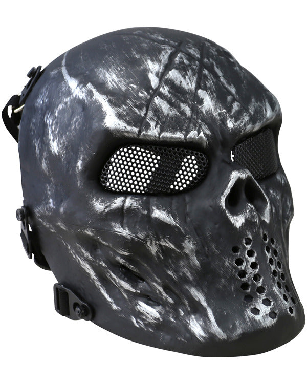 Kombat UK Skull Mesh Mask - Gun Metal Grey