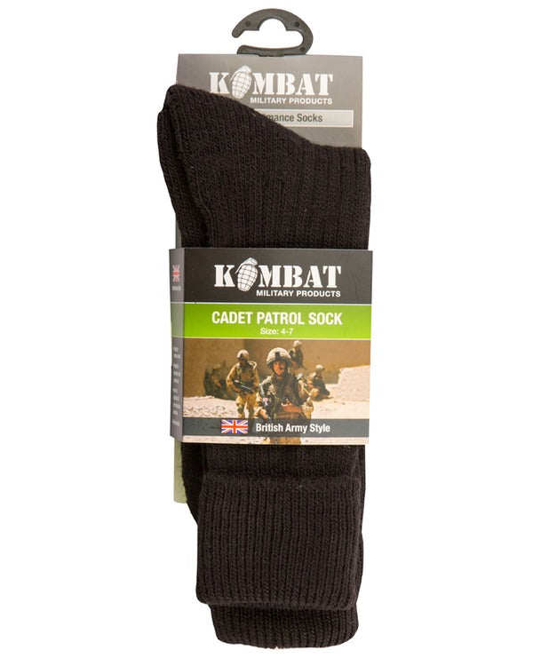 Kombat UK Cadet Socks (Size 4-7) - Black