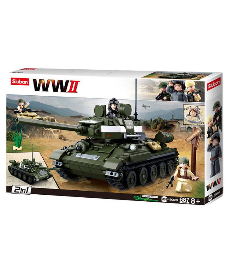 Sluban - B0689 (WWII Allied Medium Tank 2in1)