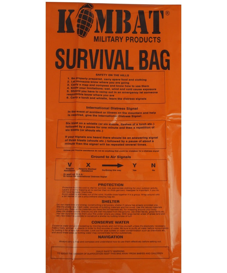 Kombat UK Emergency Survival Bag ( Orange )