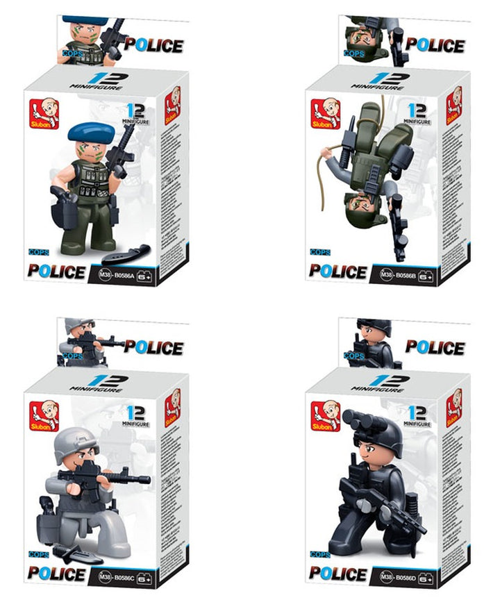 Sluban B0586 Cops & Robbers Mini Figures Box of 12