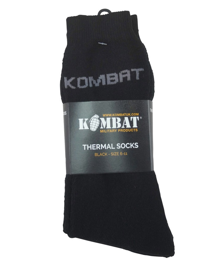 Kombat UK Thermal Socks 3-Pairs - Black