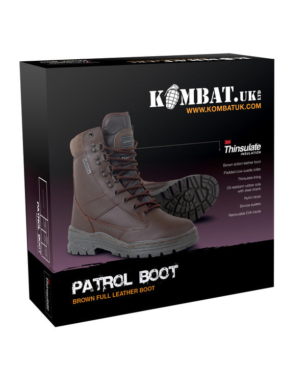 Kombat UK Patrol Boot Leather MOD Brown