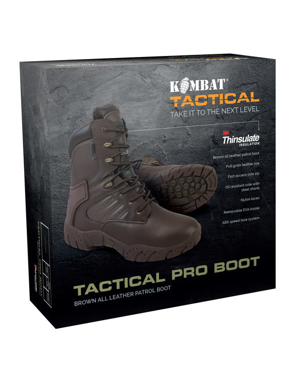 Kombat UK Tactical Pro Boot MOD Brown All Leather
