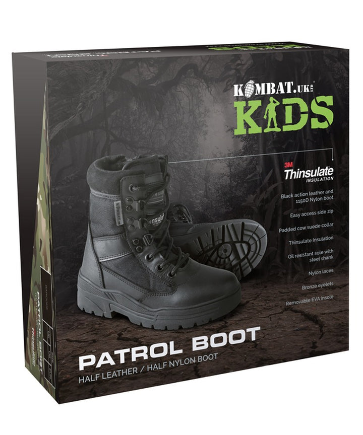 Kombat UK Kids Patrol Boot - Black