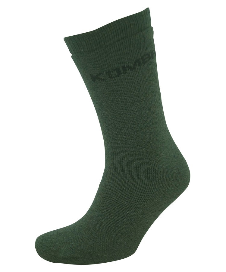 Kombat UK Thermal Socks 3-Pairs - Olive Green