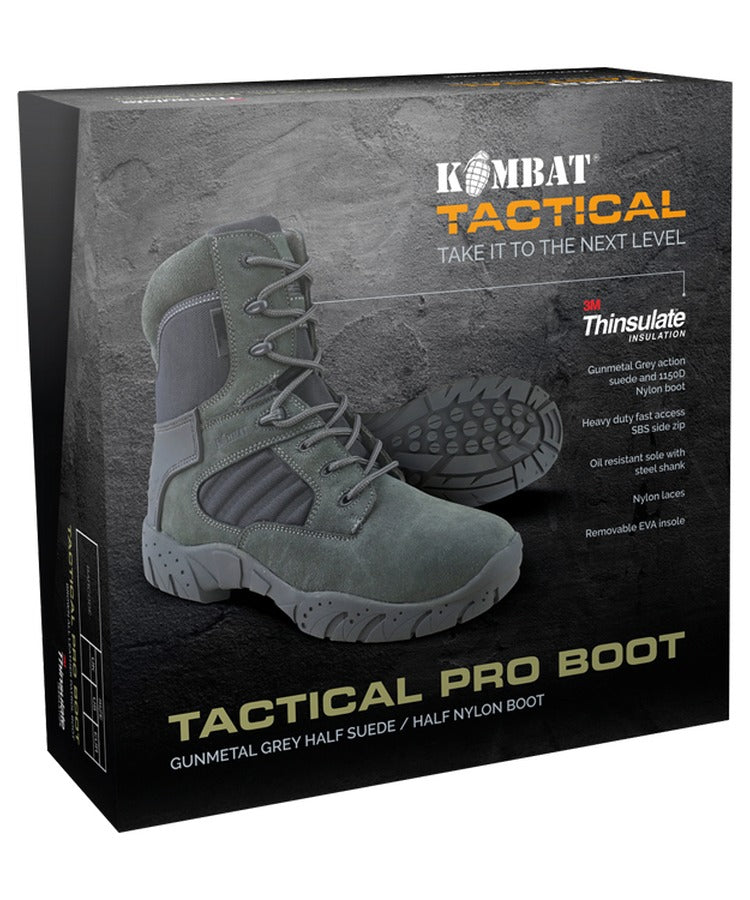 Kombat UK Tactical Pro Boot - 50/50 - Gunmetal Grey