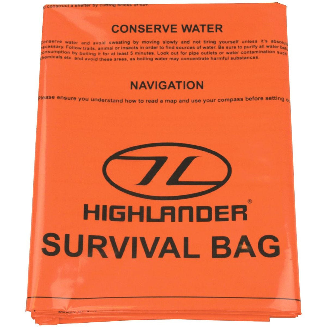 Highlander Double Emergency Survival Bag Orange