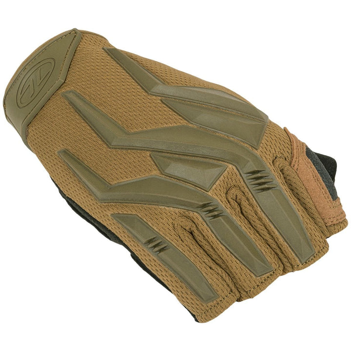 Highlander Forces Raptor Fingerless Gloves Coyote Tan