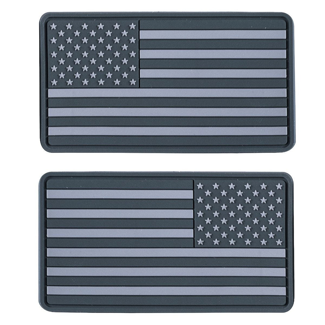 Helikon Large Subdued USA Flag Patch (Pack of 2) Grey