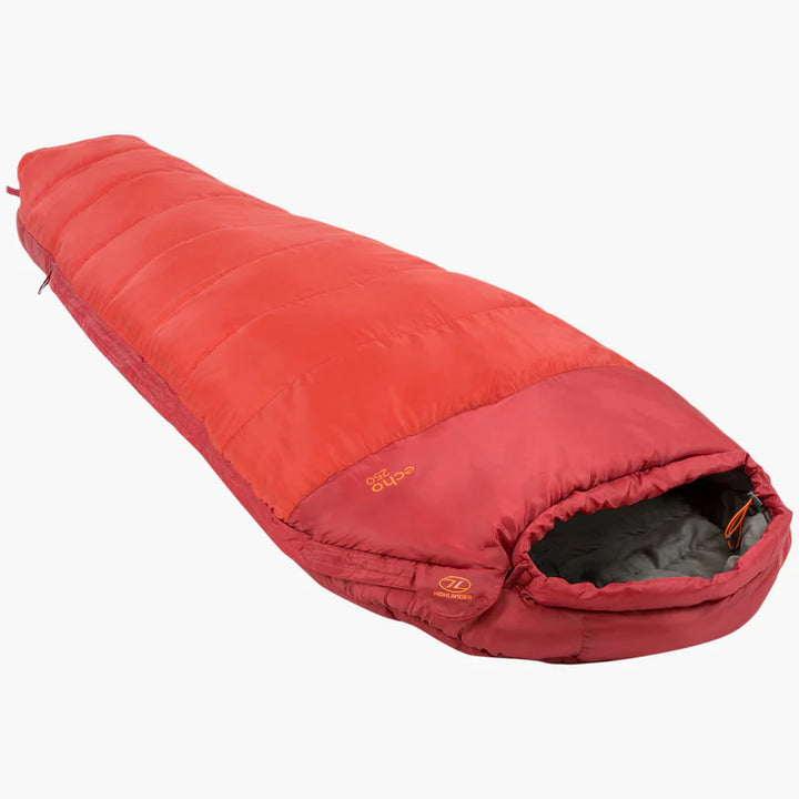 Highlander Echo 250 Mummy Sleeping Bag Red