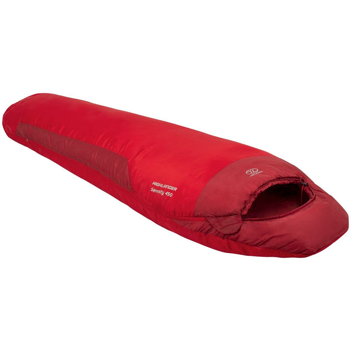 Highlander Serenity 450 Mummy Sleeping Bag Red