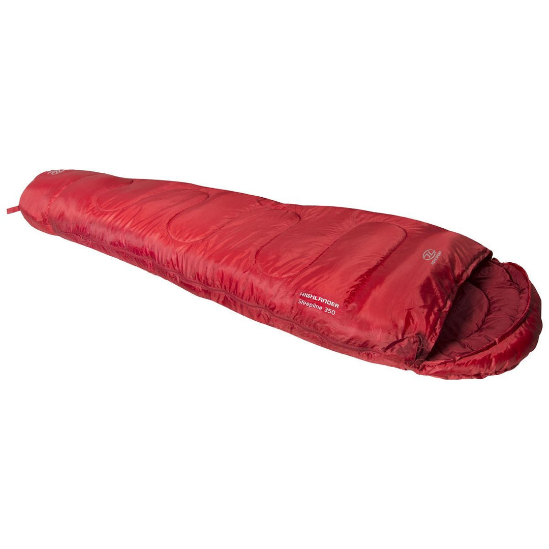 Highlander Sleepline 350 Mummy Sleeping Bag Red