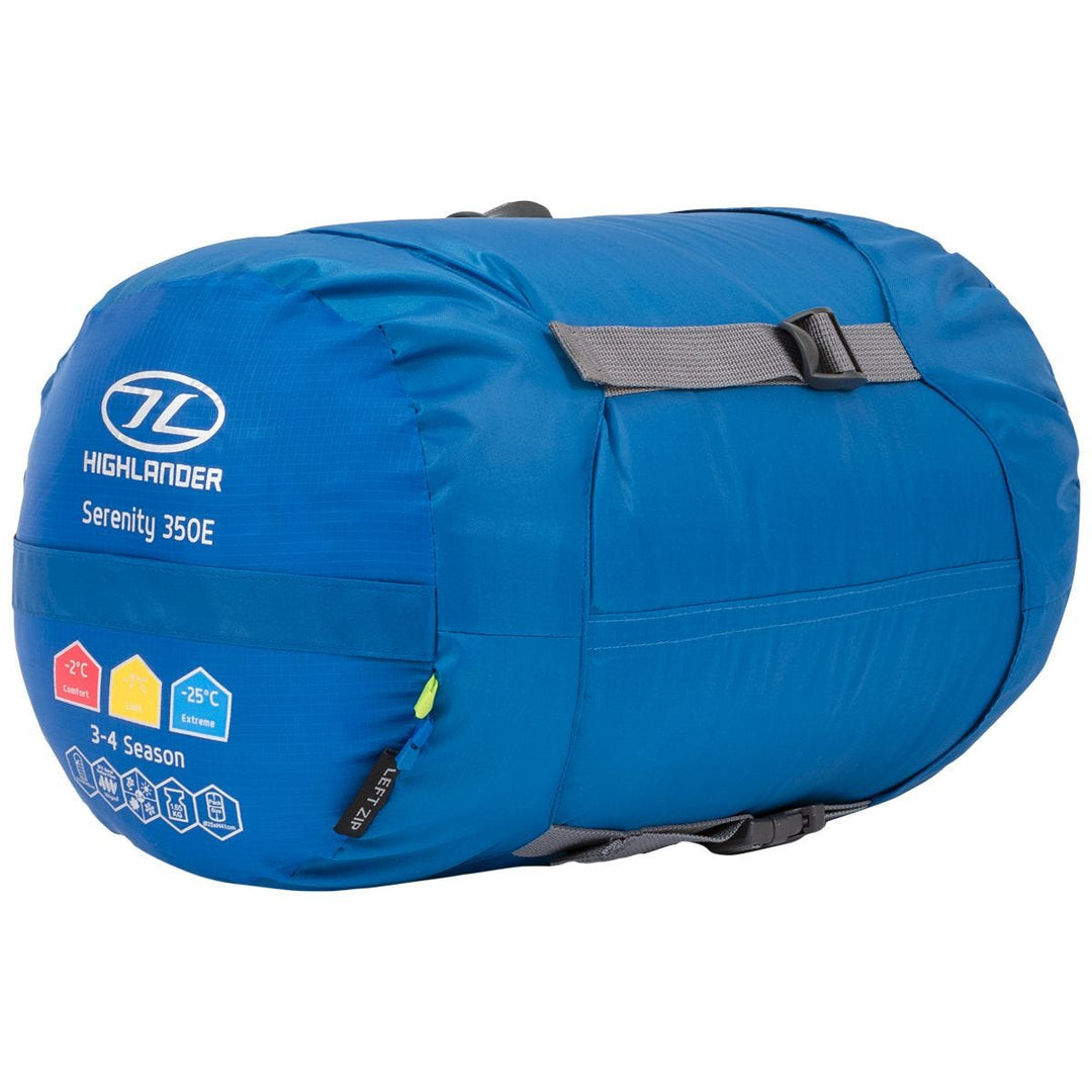 Highlander Serenity 350 Envelope Sleeping Bag Blue