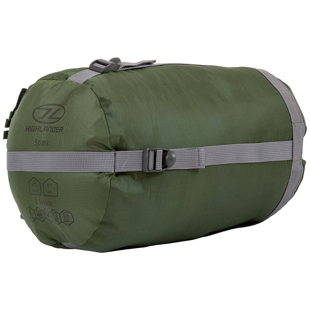 Highlander Forces Phoenix Spark 150 Mummy Sleeping Bag Olive Green