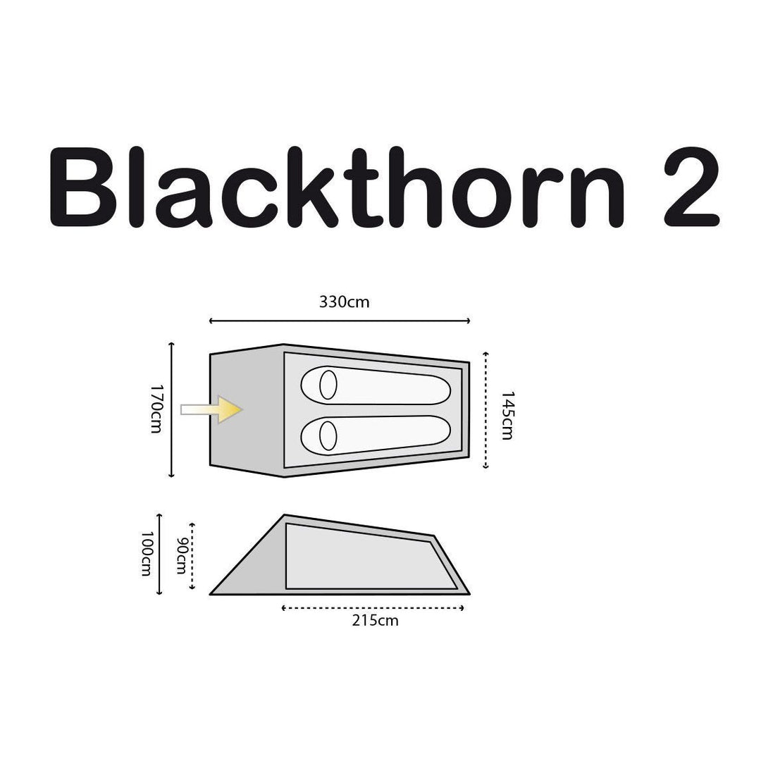 Highlander Blackthorn 2 Tent Hunter Green/Orange Trim