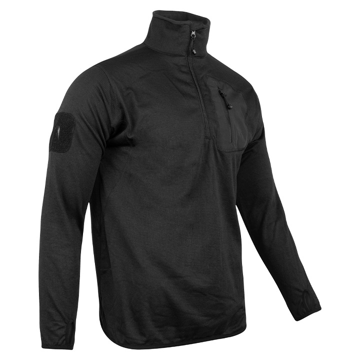 Viper Technical Mid Layer Fleece Top Black