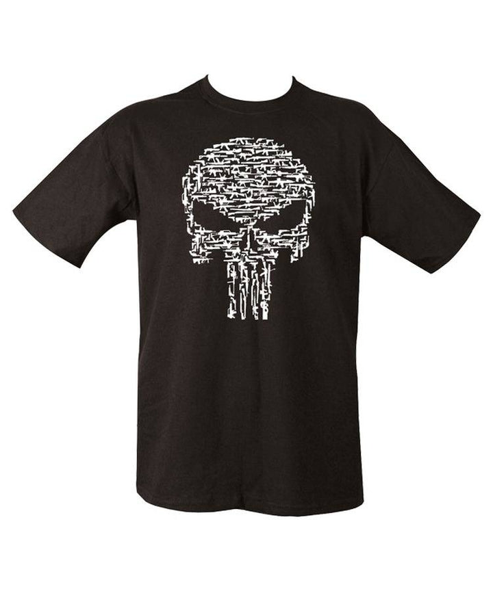 Kombat UK Punisher Gun Skull T-shirt - Black