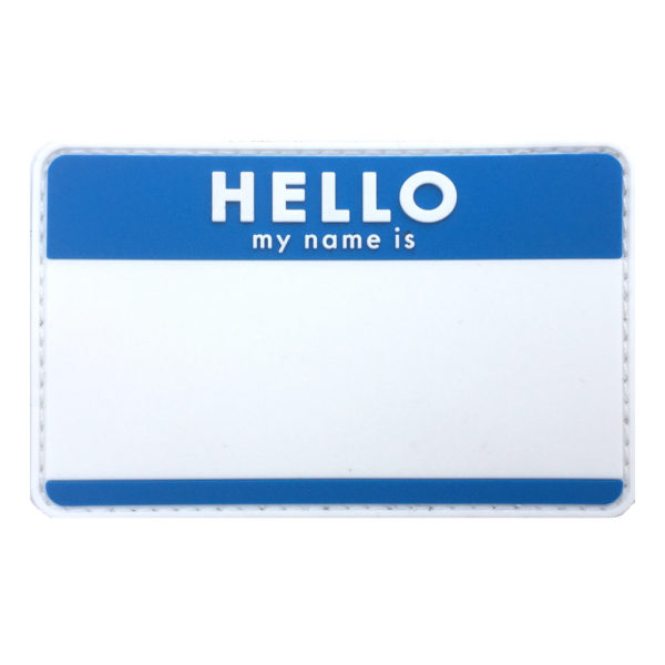 Hello-Blue Tactical Patch