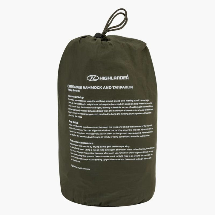 Highlander Crusader Waterproof Hammock Olive