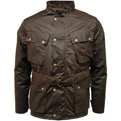 game speedway quilted wax biker-brown