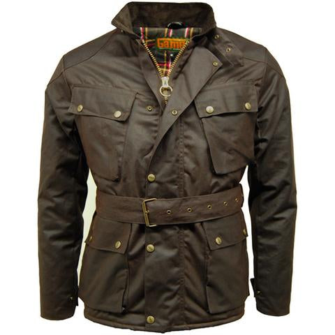 game speedway quilted wax biker-brown