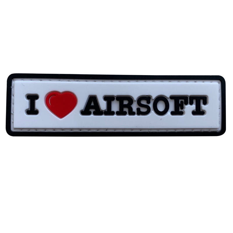 I love Airsoft-White Tactical Patch