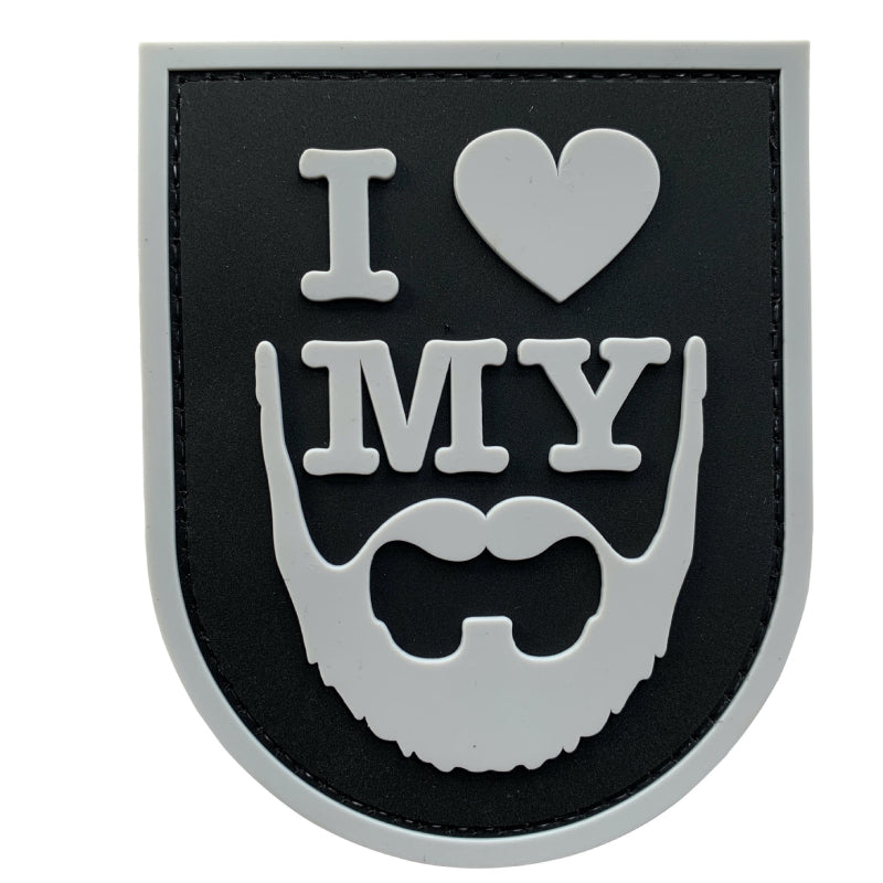 I love my beard-Grey Tactical Patch