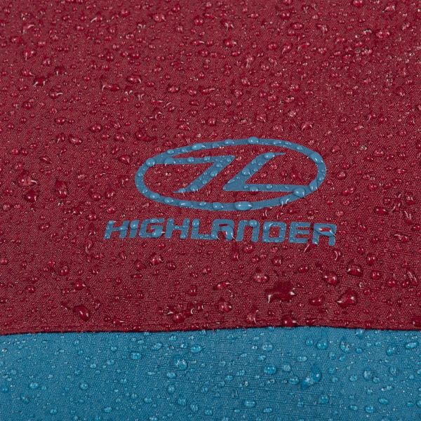 kerrera jacket petroleum and burgundy highlander logo repelling water