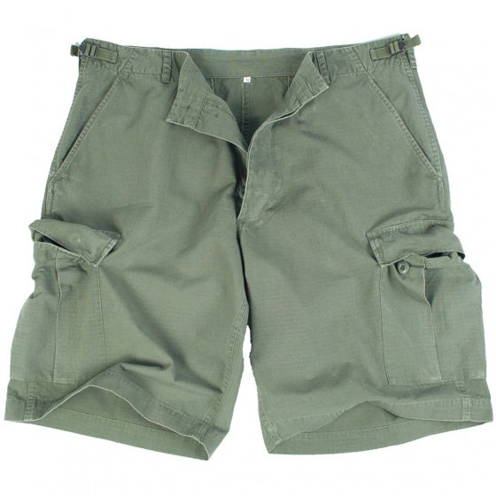 U.S rip-stop bermuda-prewash-Olive  Clothing Mil-Tec - The Back Alley Army Store
