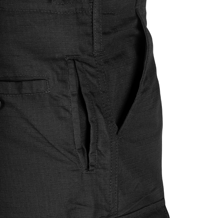 milcom mod police trouser. black. large rear baton pocket