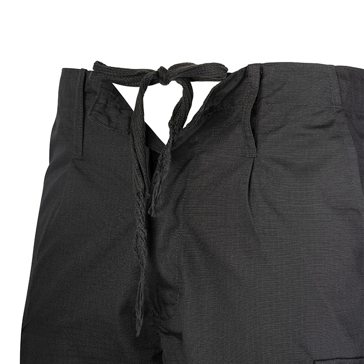 milcom mod police trouser. black. internal waist draw string