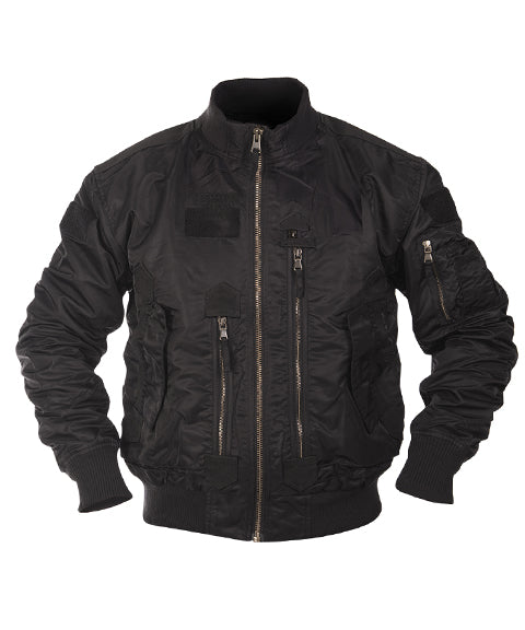 Tactical pilots jacket-Black  Clothing Mil-Tec - The Back Alley Army Store